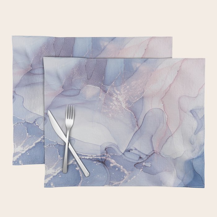 Abstract Blue Pink Purple Art Print By LandSartprints Placemat Gallery Image 1