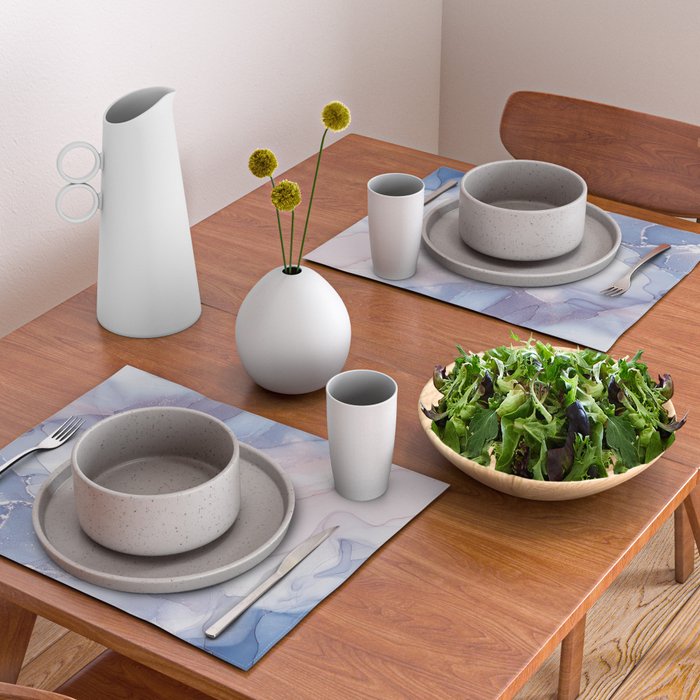 Abstract Blue Pink Purple Art Print By LandSartprints Placemat Gallery Image 2