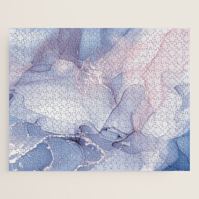 Abstract Blue Pink Purple Art Print By LandSartprints Jigsaw Puzzle Gallery Image 1