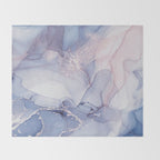 Abstract Blue Pink Purple Art Print By LandSartprints Throw Blanket Gallery Image 2