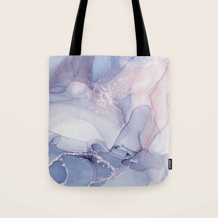 Abstract Blue Pink Purple Art Print By LandSartprints Tote Bag Gallery Image 1