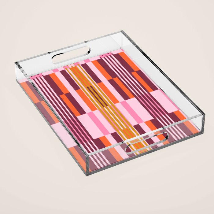 Striped Joy Acrylic Tray Gallery Image 1