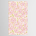 Pink brush stroke flowers Tablecloth Gallery Image 2