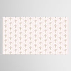 Delicate floral bouquets with vertical stripes - Pink and moss green pattern Tablecloth Gallery Image 2