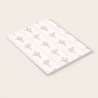Delicate floral bouquets with vertical stripes - Pink and moss green pattern Notebook Gallery Image 3