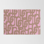 Midcentury Modern Loops Pattern 3 Inspired by PANTONE 17 1230 Color of the Year Mocha Mousse Rug Gallery Image 2