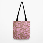Midcentury Modern Loops Pattern 3 Inspired by PANTONE 17 1230 Color of the Year Mocha Mousse Tote Bag Gallery Image 2