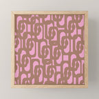 Midcentury Modern Loops Pattern 3 Inspired by PANTONE 17 1230 Color of the Year Mocha Mousse Mini Art Print Gallery Image 1