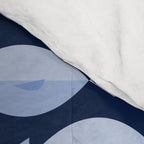 Sleepy Light Blue Fish in a Nautical Navy Blue Sea Comforter Gallery Image 4