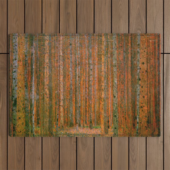 Gustav Klimt "Fir Forest" Outdoor Rug Gallery Image 1