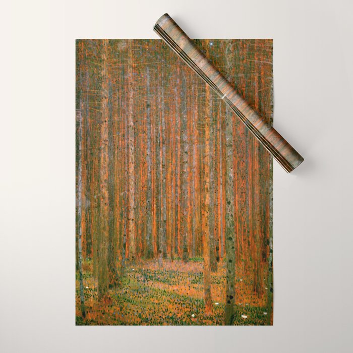 Gustav Klimt "Fir Forest" Wrapping Paper Gallery Image 1