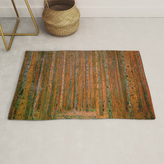 Gustav Klimt "Fir Forest" Rug Gallery Image 1