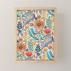 Vivid Colorful Art Nouveau Floral Mini Art Print Gallery Image 1