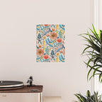 Vivid Colorful Art Nouveau Floral Poster Gallery Image 2
