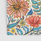 Vivid Colorful Art Nouveau Floral Poster Gallery Image 3