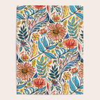 Vivid Colorful Art Nouveau Floral Poster Gallery Image 4