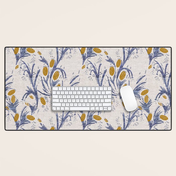FRENCH LINEN THISTLE Desk Mat Gallery Image 1