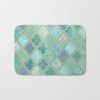 Moroccan Teal Green Bath Mat Gallery Image 1