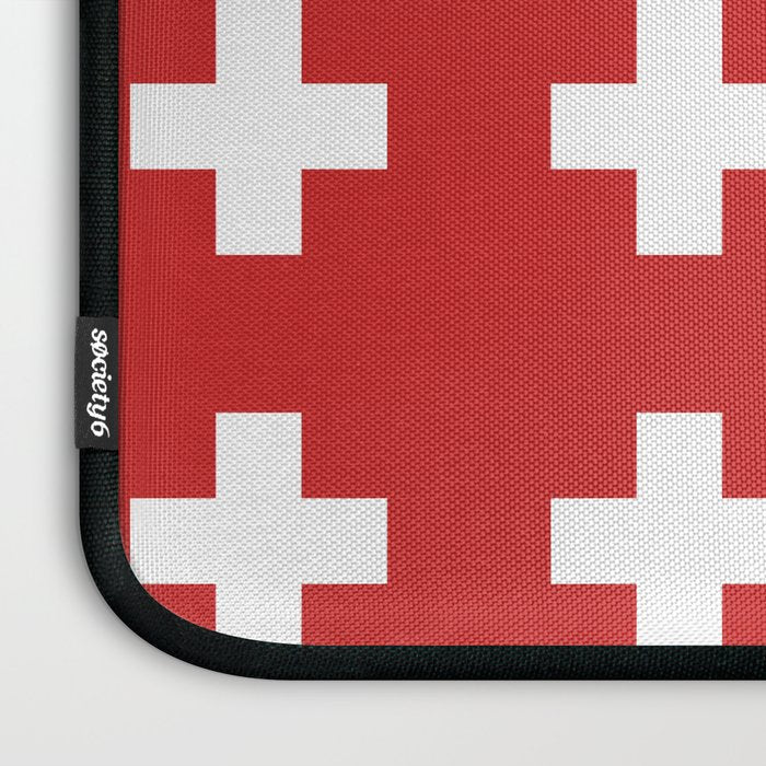 Swiss Cross Red Laptop Sleeve Gallery Image 3