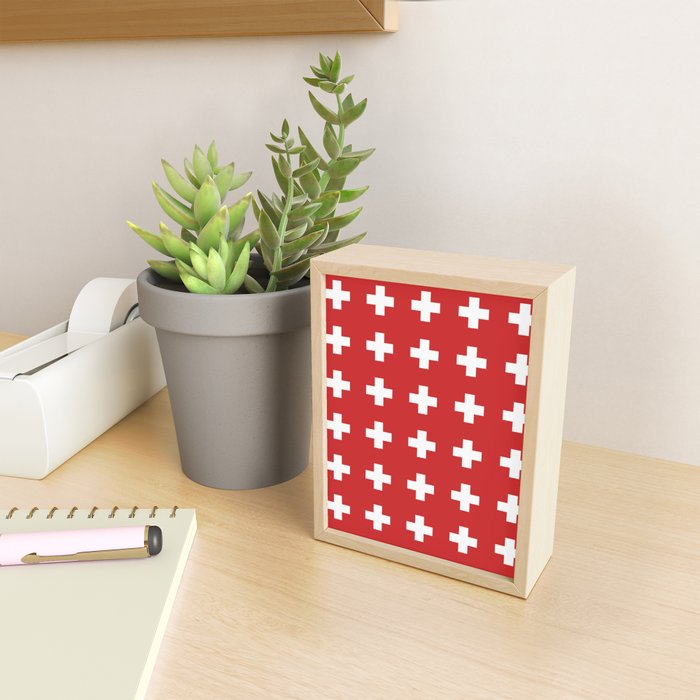 Swiss Cross Red Mini Art Print Gallery Image 2