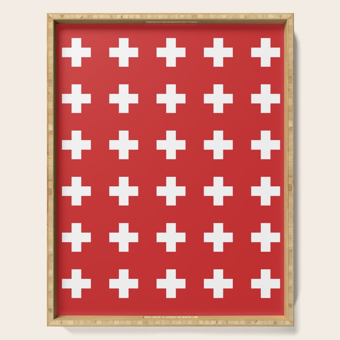 Swiss Cross Red Serving Tray Gallery Image 1