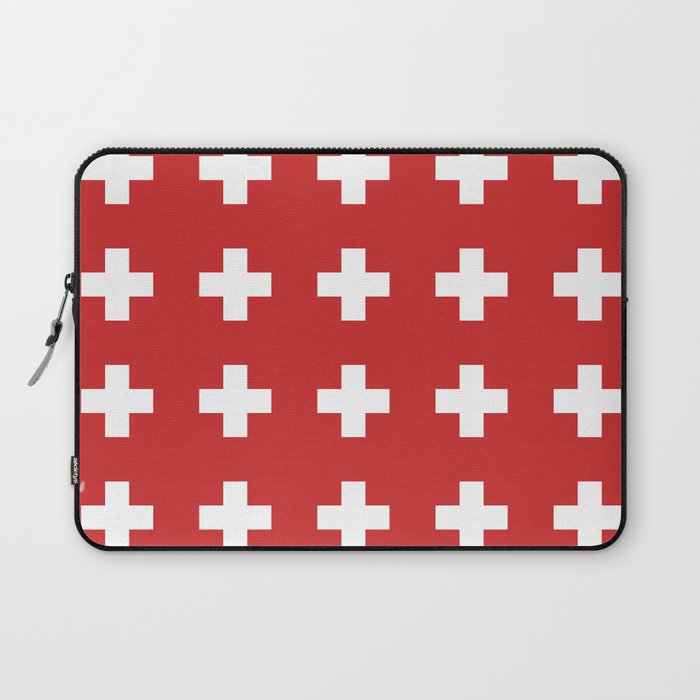 Swiss Cross Red Laptop Sleeve Gallery Image 1