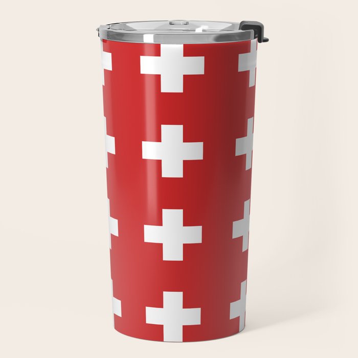 Swiss Cross Red Travel Mug Gallery Image 2