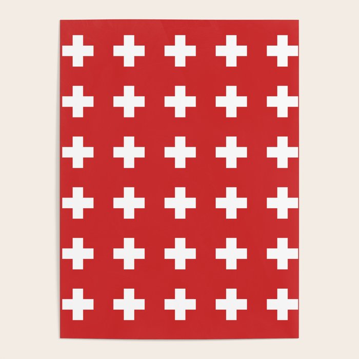 Swiss Cross Red Poster Gallery Image 1