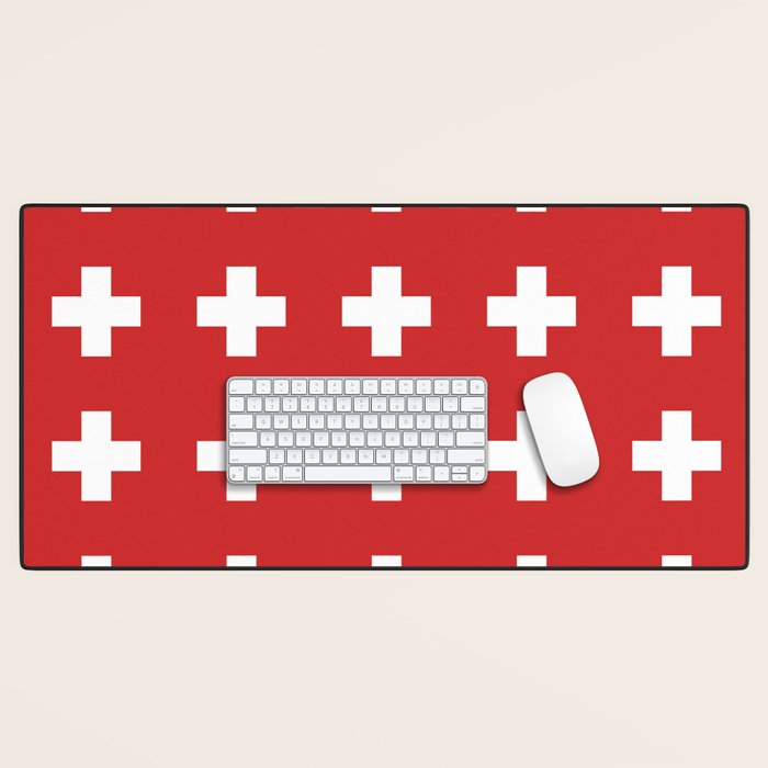 Swiss Cross Red Desk Mat Gallery Image 1