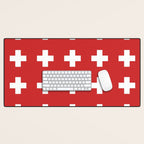 Swiss Cross Red Desk Mat Gallery Image 1