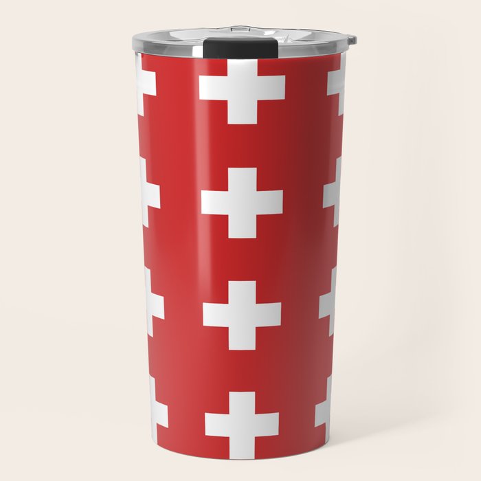 Swiss Cross Red Travel Mug Gallery Image 1