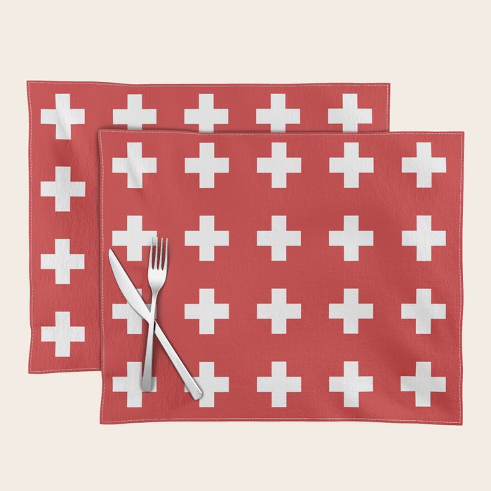 Swiss Cross Red Placemat Gallery Image 1