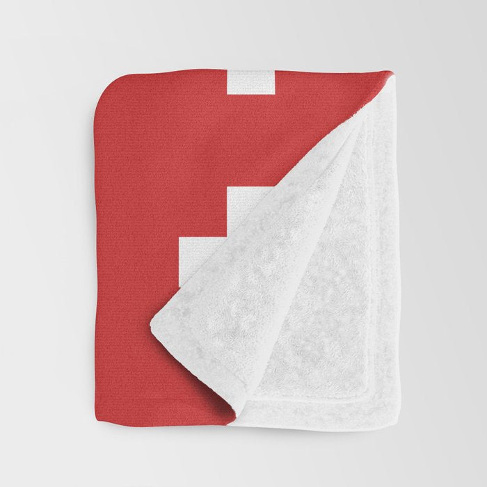 Swiss Cross Red Throw Blanket Gallery Image 3