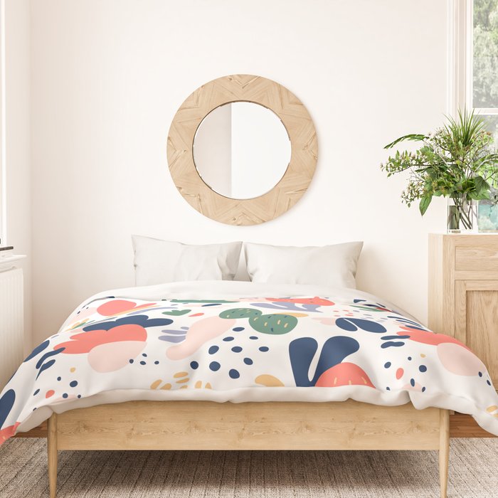 Abstract organic nature art pattern Duvet Cover Gallery Image 3