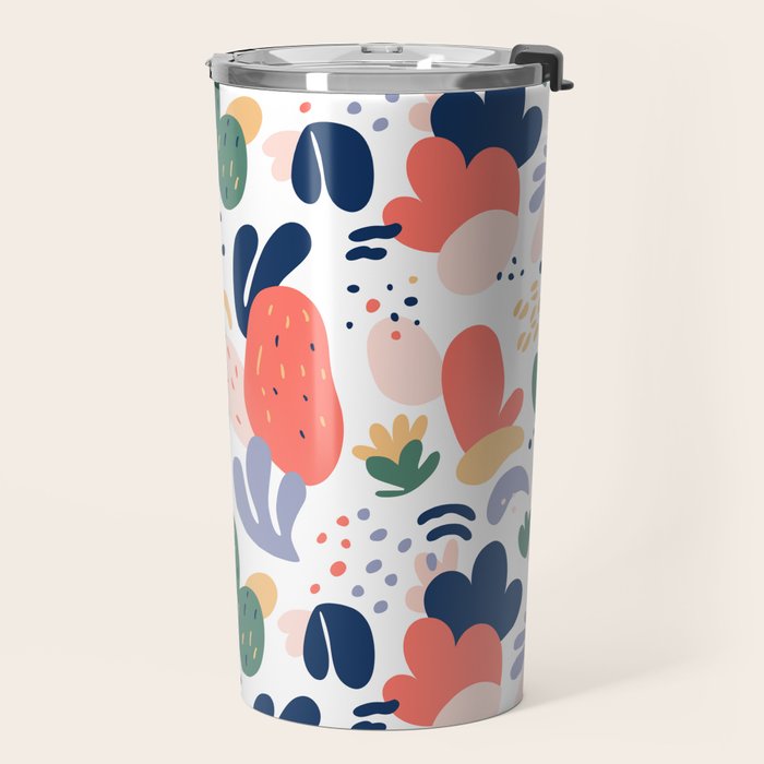 Abstract organic nature art pattern Travel Mug Gallery Image 2