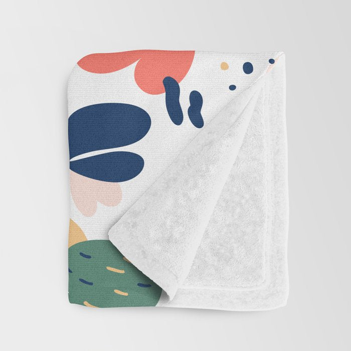 Abstract organic nature art pattern Throw Blanket Gallery Image 3