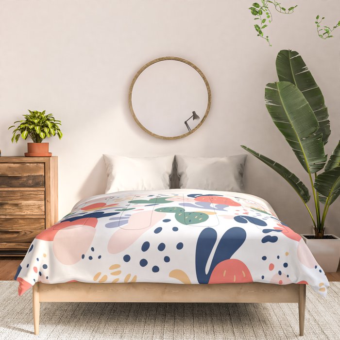 Abstract organic nature art pattern Comforter Gallery Image 3