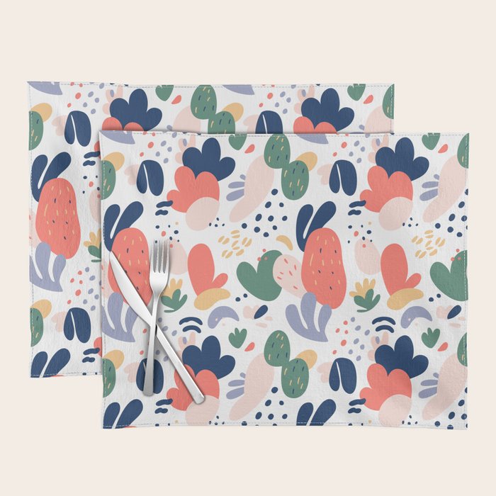 Abstract organic nature art pattern Placemat Gallery Image 1