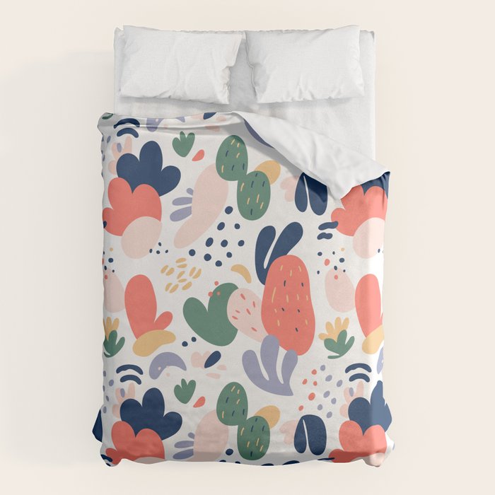 Abstract organic nature art pattern Duvet Cover Gallery Image 1