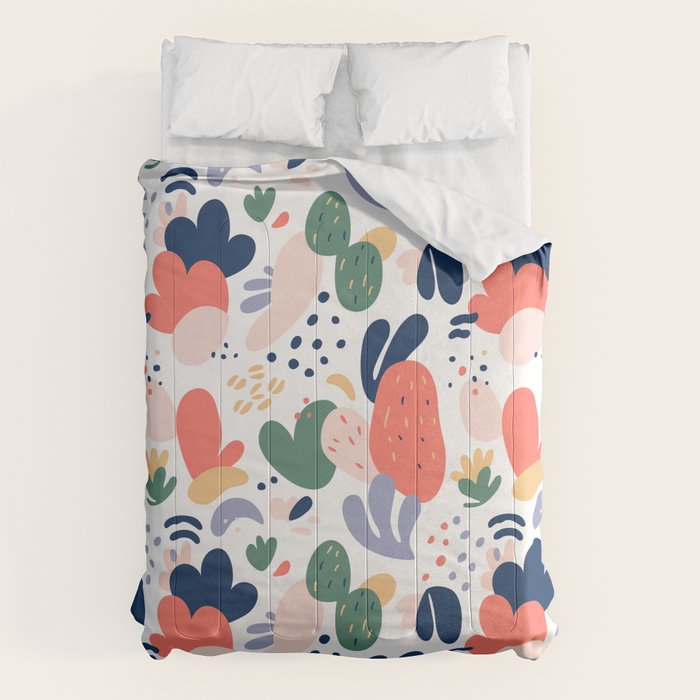 Abstract organic nature art pattern Comforter Gallery Image 1