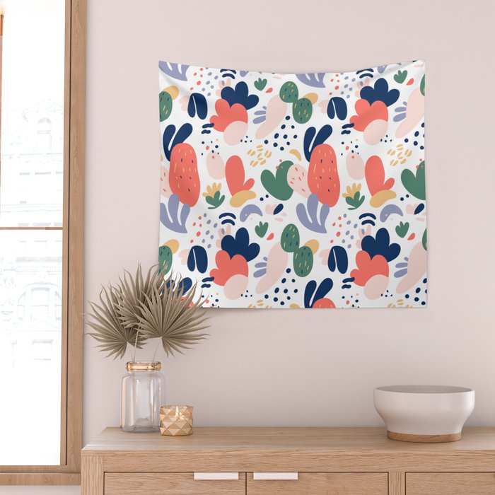 Abstract organic nature art pattern Wall Tapestry Gallery Image 2