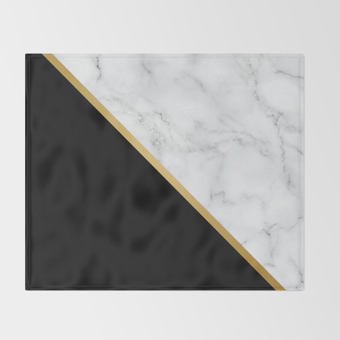 Marble, Stone, Color Block, Minimalist Art Throw Blanket Gallery Image 2