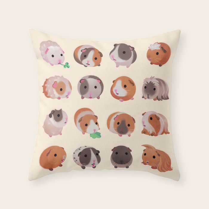 Guinea pig day Throw Pillow Gallery Image 6