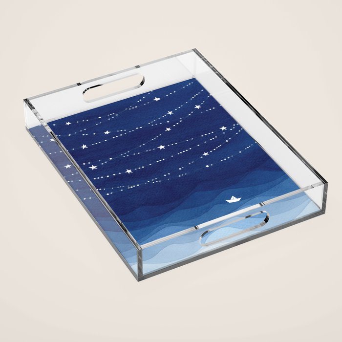 Garland of Stars IV, night sky Acrylic Tray Gallery Image 1