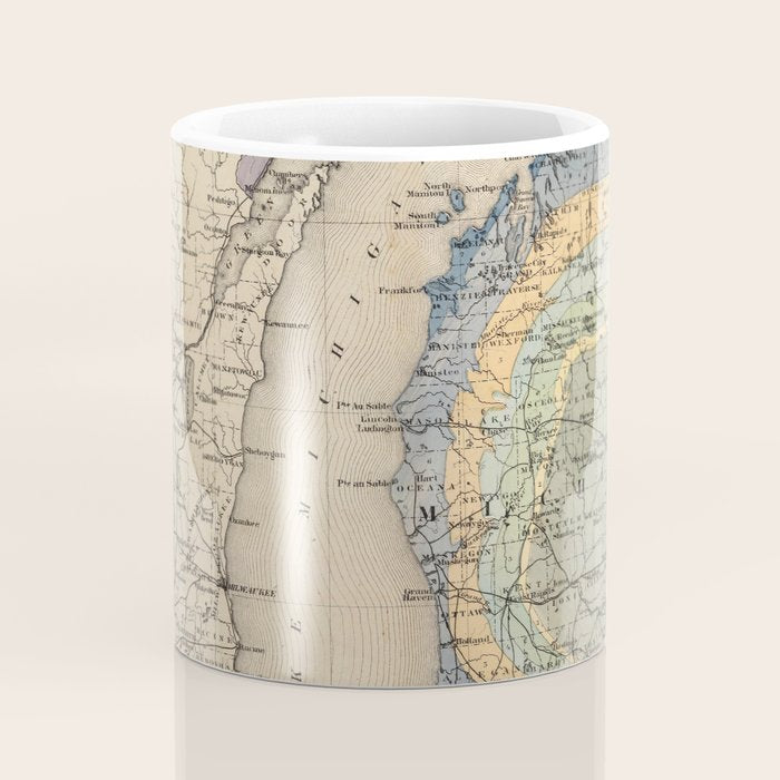 Vintage Michigan Geology Map (1873) Coffee Mug Gallery Image 4