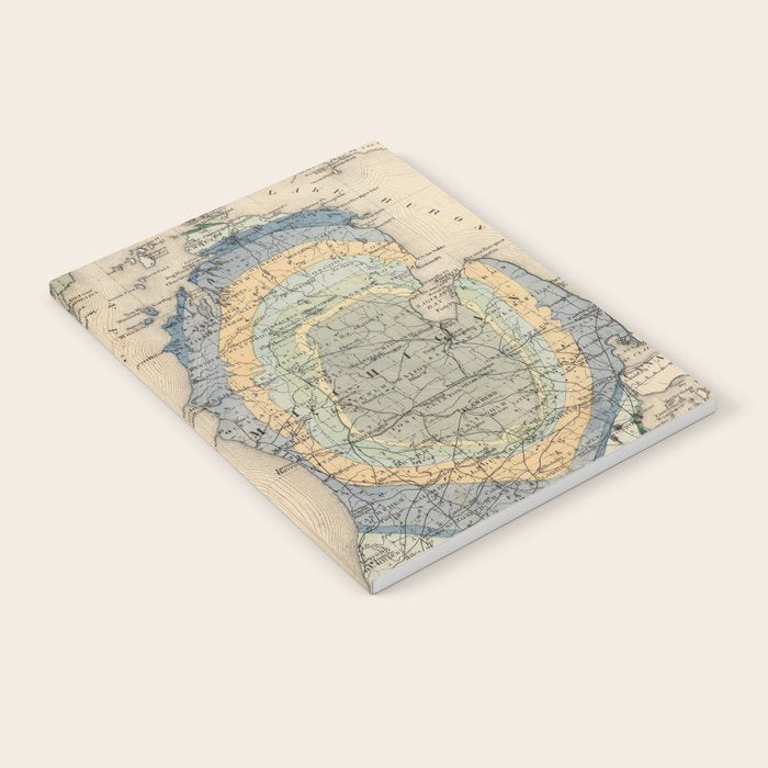 Vintage Michigan Geology Map (1873) Notebook Gallery Image 1