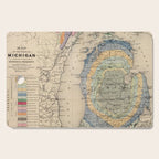 Vintage Michigan Geology Map (1873) Cutting Board Gallery Image 1