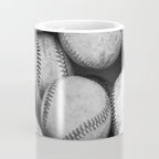 Baseballs Black & White Graphic Illustration Design Coffee Mug Gallery Image 4