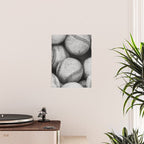 Baseballs Black & White Graphic Illustration Design Poster Gallery Image 2