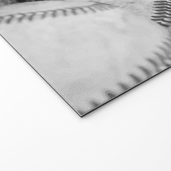 Baseballs Black & White Graphic Illustration Design Welcome Mat Gallery Image 2